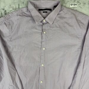 Perry Ellis Men's Button Down Shirt Size XL Slim Fit Long Sleeve 100 Cotton